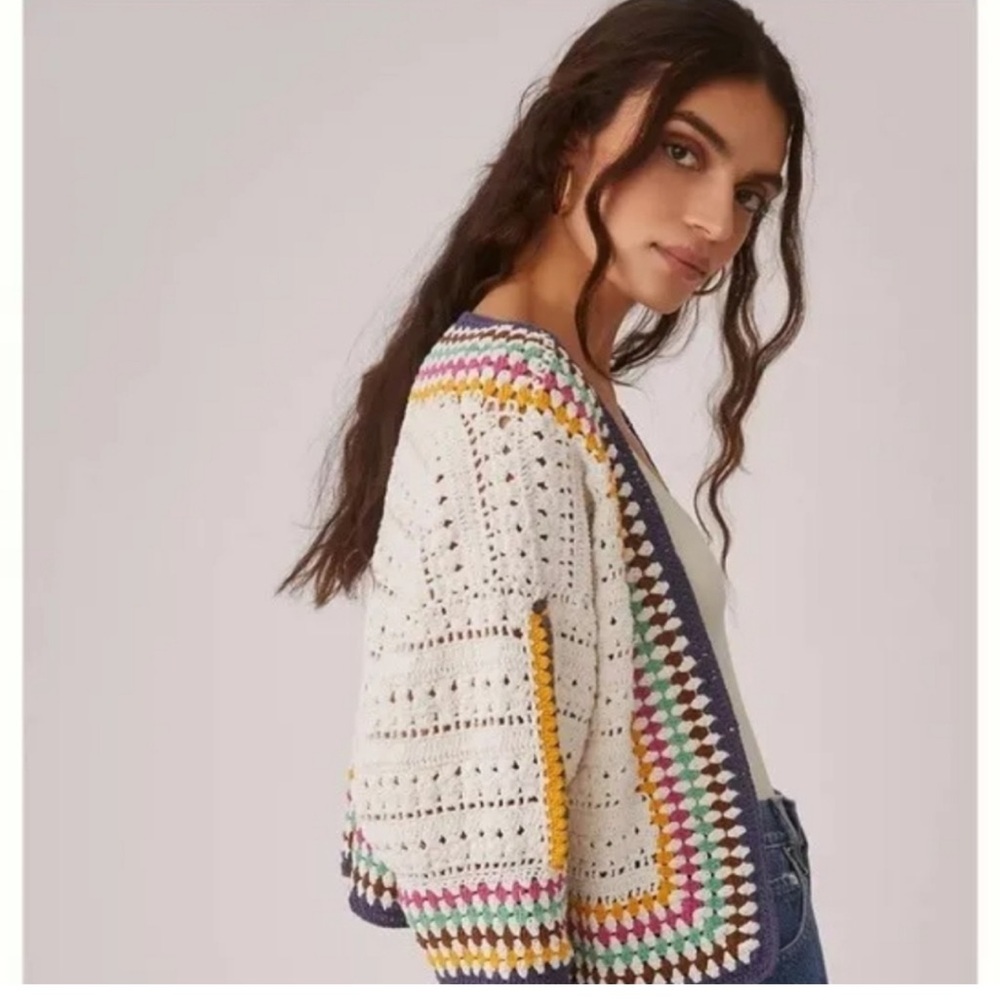 BNWT — Anthropologie Maeve crocheted cardigan — OS
